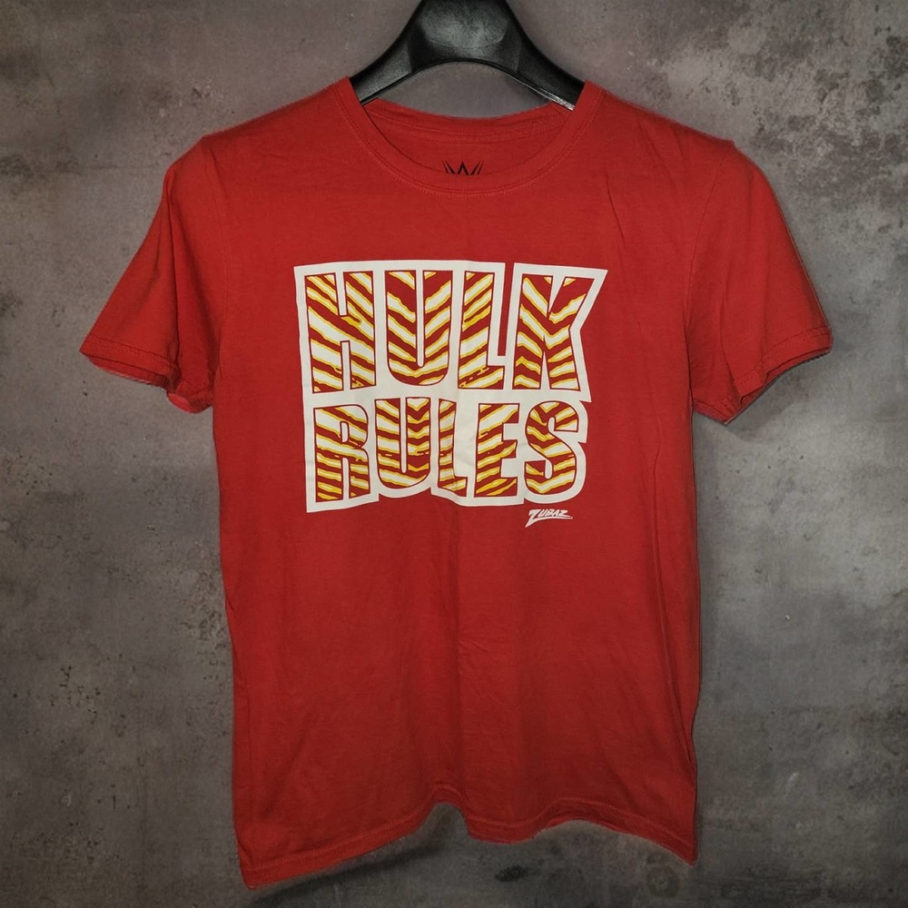 WWE x Zubaz "HULK RULES" Hulk Hogan OOP T-shirt - Medium